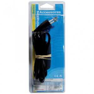 Cordon et interrupteur TIBELEC, plastique, noir