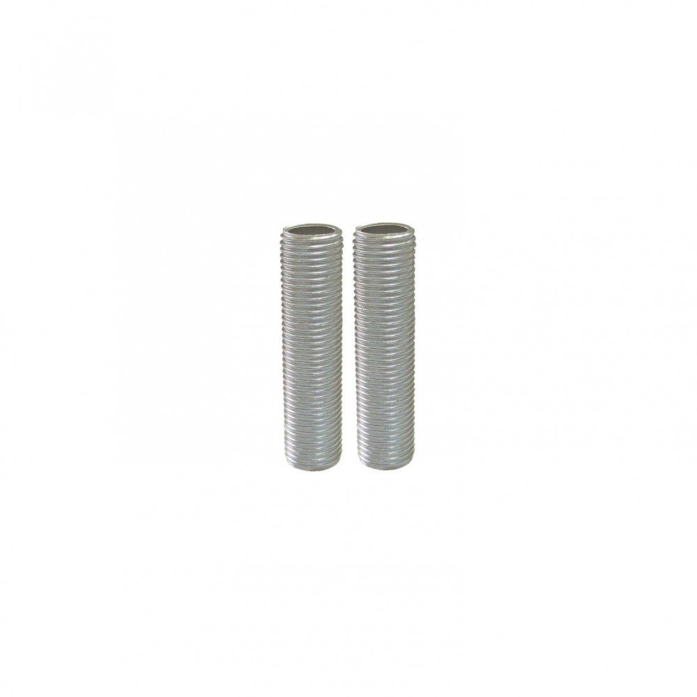 Lot de 2 tubulures TIBELEC, acier, gris