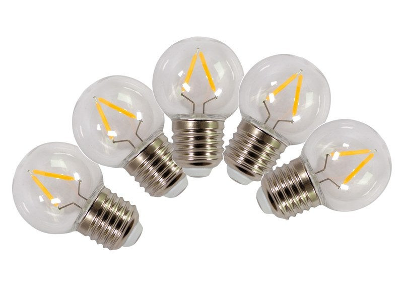 Lot de 5 ampoules led à filament clair E27 130 Lm ~ 18 W
