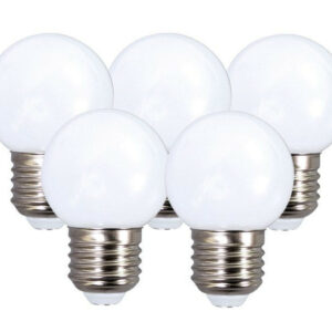 Lot de 5 ampoules led opaque E27 50 Lm ~ 7 W