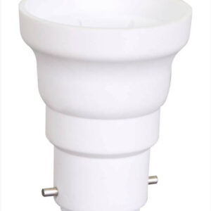 Transformateur de douille B22 vers E27 plastique blanc Max 60W, Tibelec
