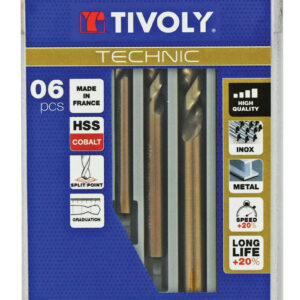 Coffret de 6 forets technic métal, Diam.2 à 8 mm TIVOLY 11468470047