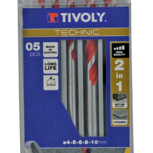 Coffret de 6 forets technic multimatériau, Diam.2 à 8 mm TIVOLY 10.91307