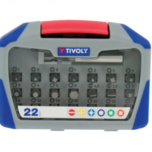 Coffret embouts de vissage 22 pièces +porte embouts TIVOLY