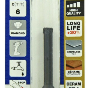 Foret diamant pour carrelage en grès, diam. 6mm TIVOLY