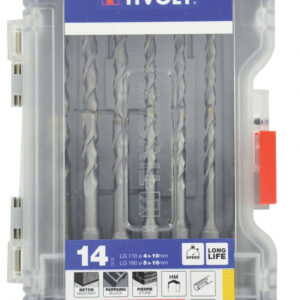 Malette 14 accessoires sds béton, Diam.4 à 10 mm TIVOLY 10904870001