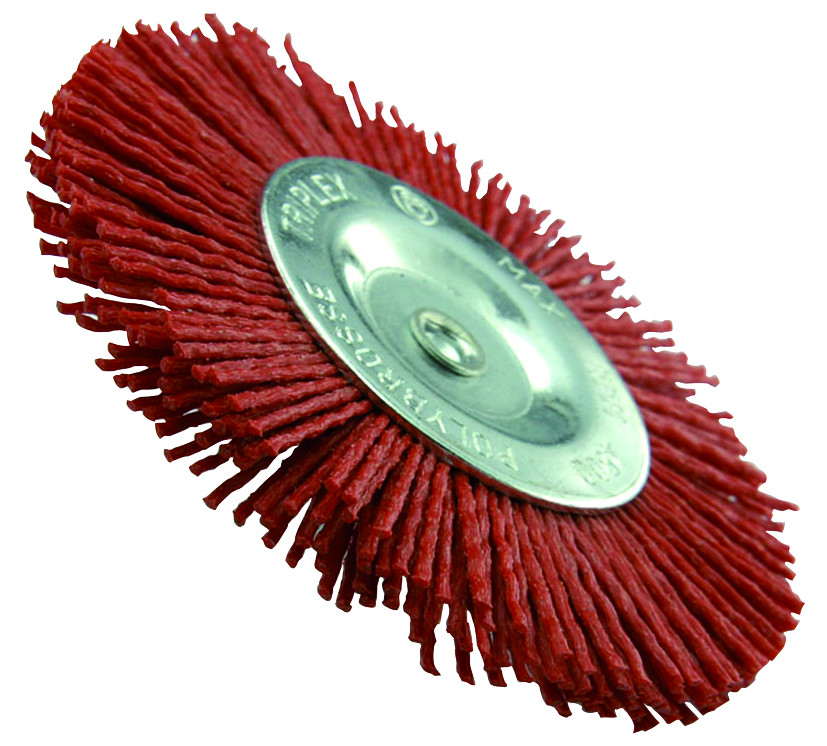 Polybrosse rouge circulaire pour bois TIVOLY, Diam.100 mm