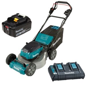 Tondeuse à gazon 2 x 18 V LXT 46 cm + 4 batteries 5 Ah + chargeur MAKITA DLM465PT4