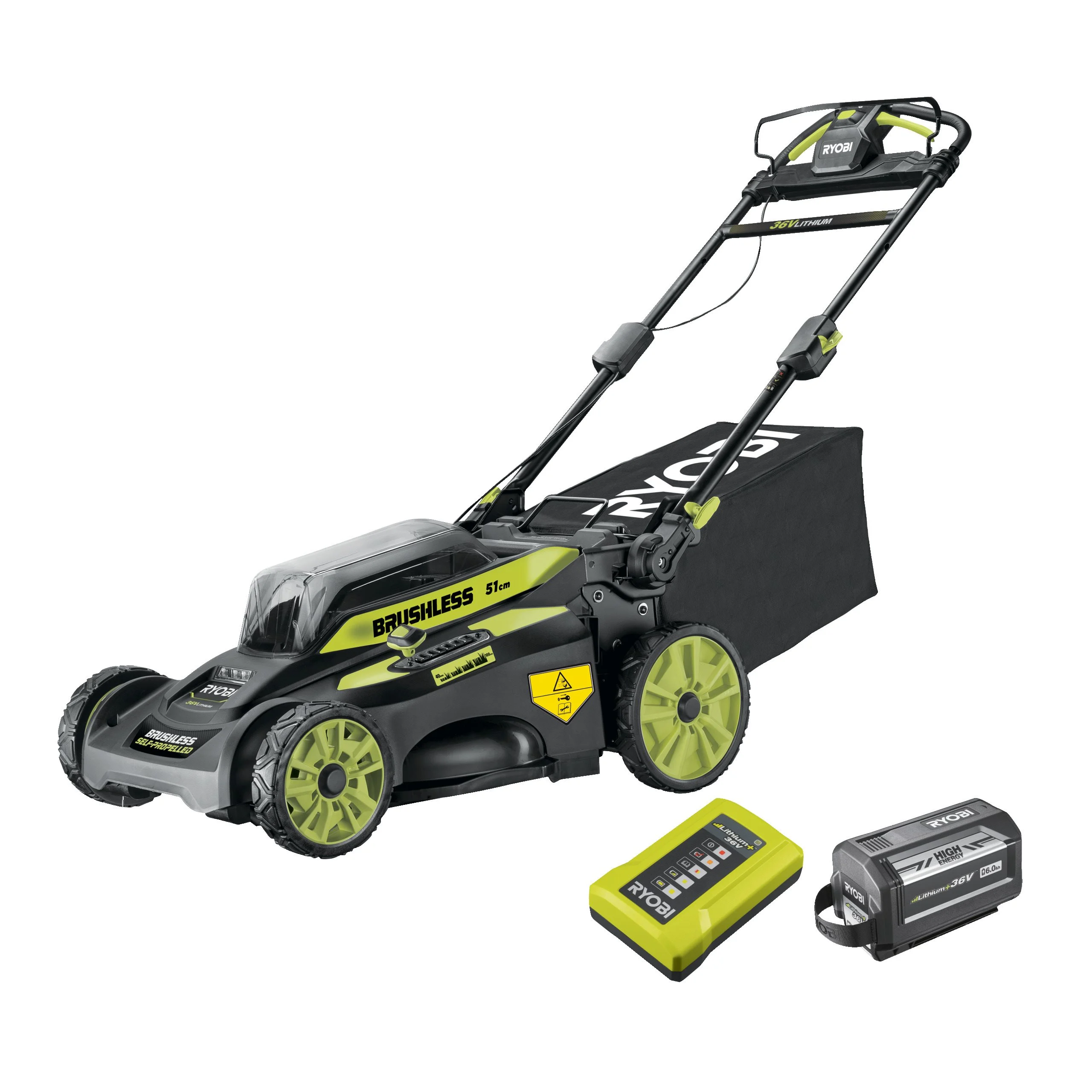 Tondeuse tractée Brushless 36V MAX POWER - 51 cm (1 x 6,0 Ah High Energy)