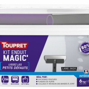 Enduit de lissage en pate Magic' kit avec outils TOUPRET 6 kg