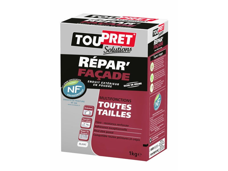 Enduit De Rebouchage Façade 1 Kg En Poudre, Pour Façade Extérieur