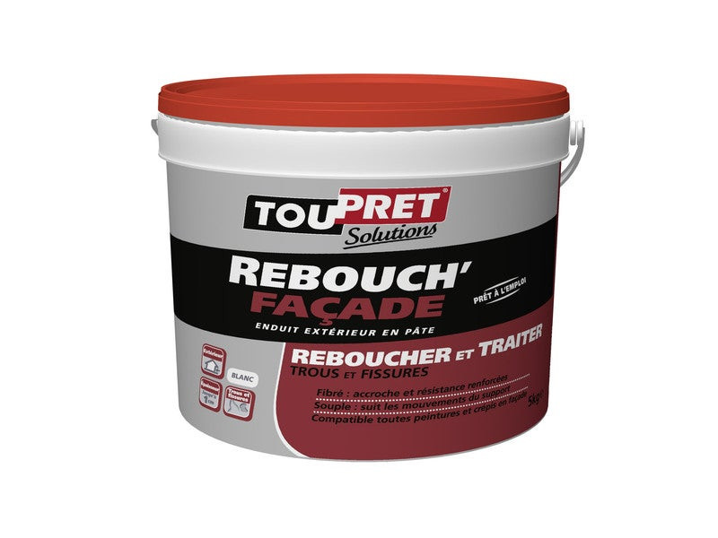 Enduit De Rebouchage Façade 5 Kg En Poudre, Pour Façade Extérieur