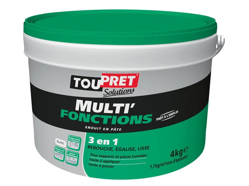 Enduit Multifonction Multi Fonctions 4 Kg En Pâte, Pour Mur/Plafond In