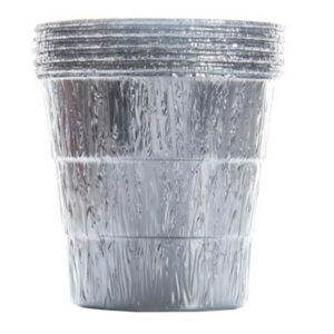 5 Seaux aluminium de récupération de graisses (Pro, Ironwood) - 14 x 12 x 11 cm