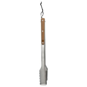 Pince en acier inoxydable pour barbecue - manche en bois - 42 cm - 0,5 kg