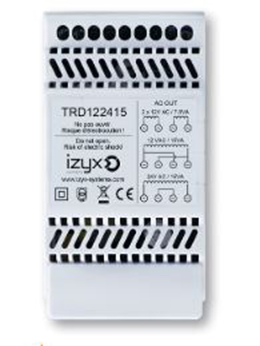 Transformateur rail DIN 230 VAC 12 - 24 V AC 1,25 A TRD122415