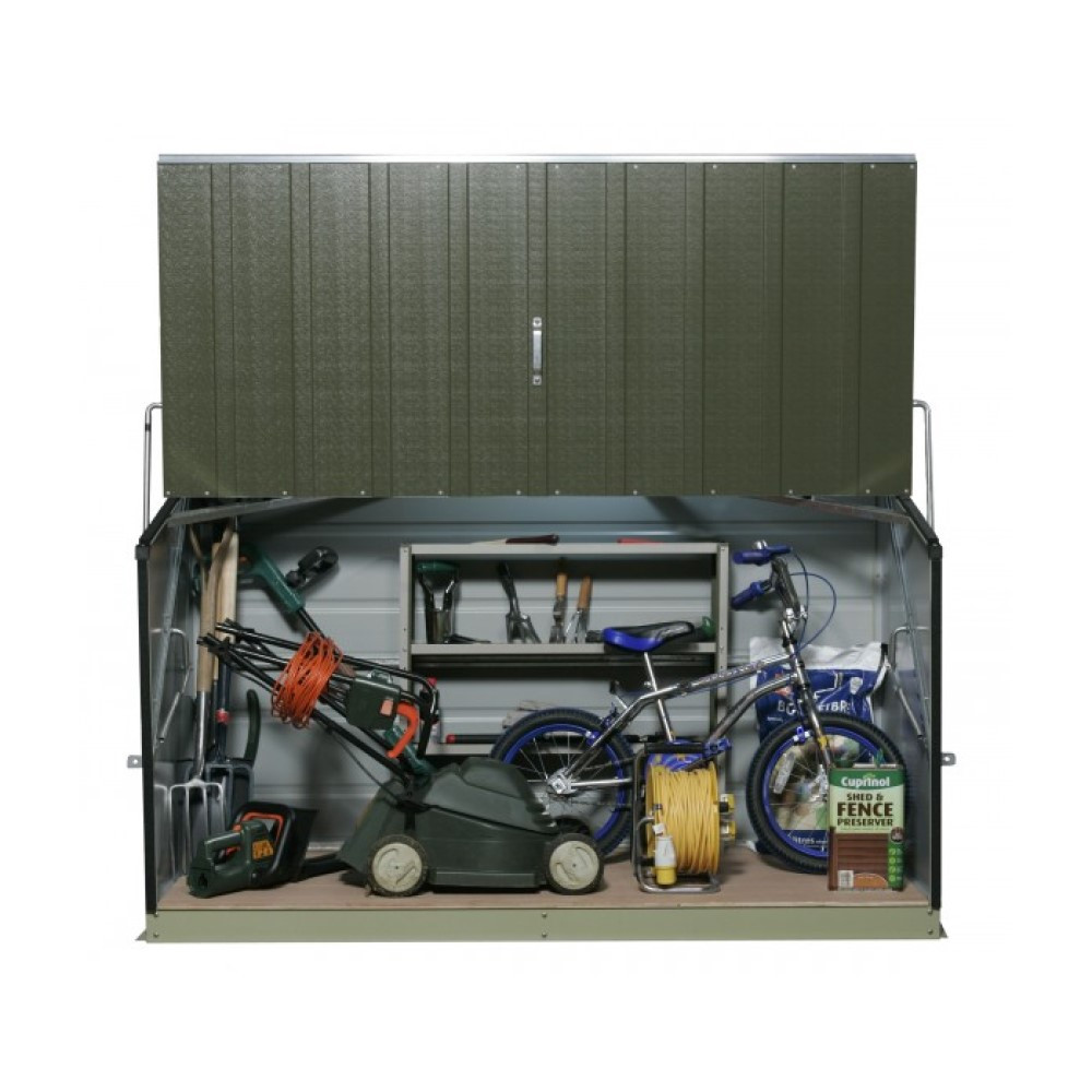 Coffre de rangement métal 1500L vert - 1,51m² utile - Storeguard