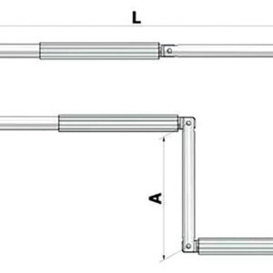 Tringle pour volet roulant alu blanc diamètre 13 x 1,5 mm longueur 1800 mm CHERUBINI 7457180N2607C