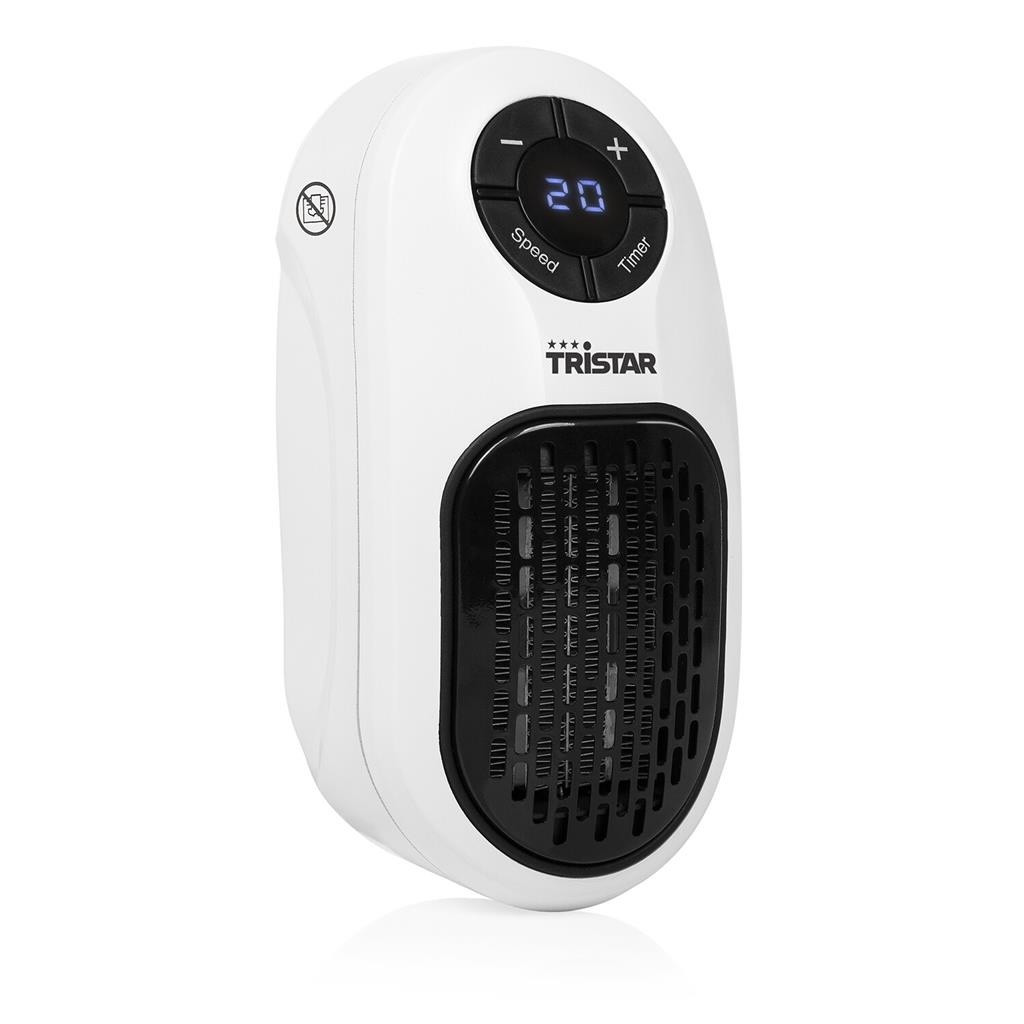 Chauffage à brancher céramique 400 W - minuteur programmable - thermostat réglable