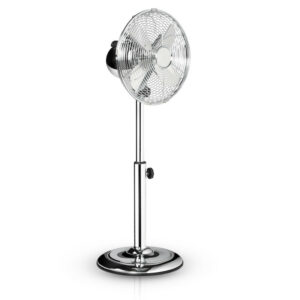 Ventilateur métallique sur pied Diamètre 25 cm - Réglable en hauteur 65-85 cm