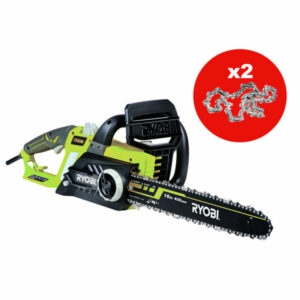 Tronçonneuse RYOBI RCS2340B2C 2300 W - guide 40 cm - tendeur sans outil + 2ème chaîne OFFERTE