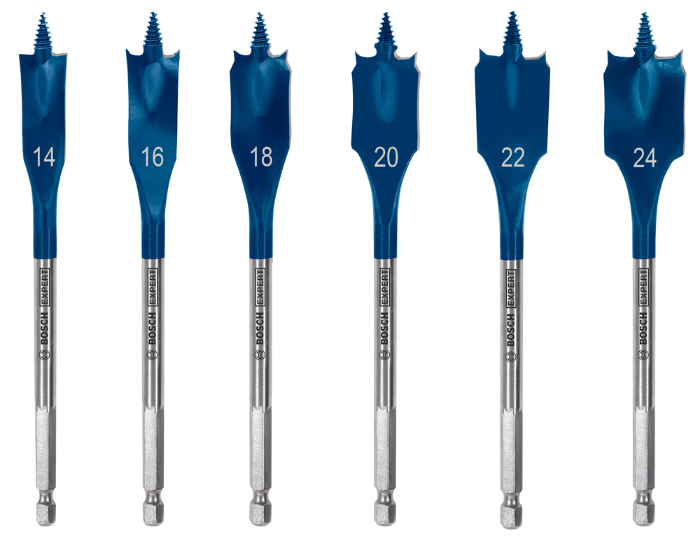 Trousse de 6 mèches plates SelfCut Speed 14-16-18-20-22-24 mm BOSCH EXPERT 2608900332