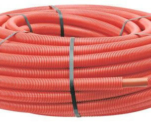 Tube PER pré-gainé rouge 50 m 13/16 SOMATHERM 113-16-50S