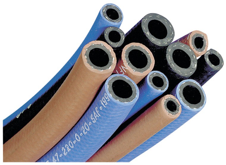Tuyau de gaz en caoutchouc simple Ø 10 x 16 mm pour oxygène - long.40 m - 20 bars GCE CHARLEDAVE W000010069