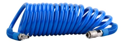Tuyau spiral pro PU diamètre 8 x 12 mm longueur 6 m avec raccords rapides ISO LACME 322805