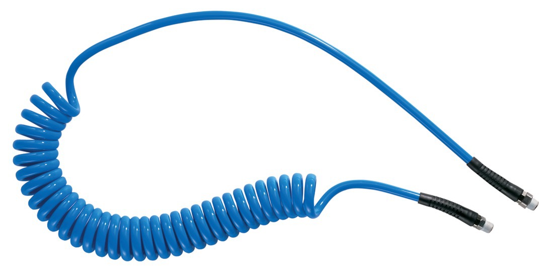 Tuyau spiralé polyuréthane bleu 6 m PREVOST PUS 66