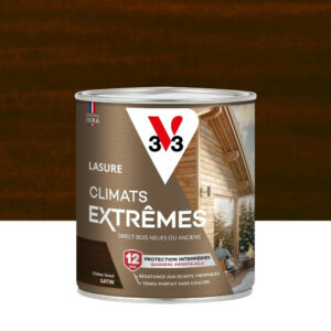 Lasure V33 Climats extrêmes 12 ans chêne foncé satiné 0.75 l