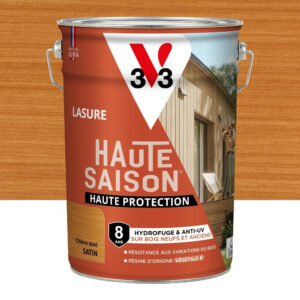 Lasure V33 Haute saison 8 ans chêne doré satiné 5 l