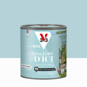 Peinture extérieure bois V33 Couleurs d'ici, bleu grisé velours  0.5l