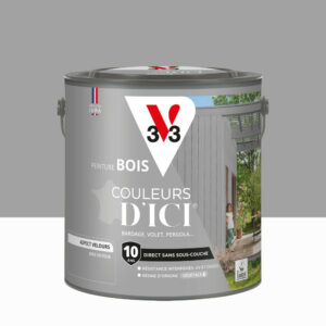 Peinture extérieure bois V33 Couleurs d'ici, gris soyeux velours 2l