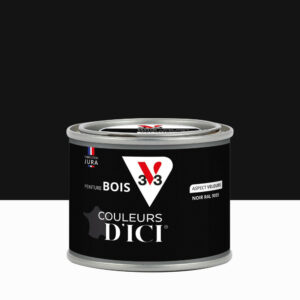 Peinture extérieure bois V33 Couleurs d'ici, noir ral 9005 velours 0.125l