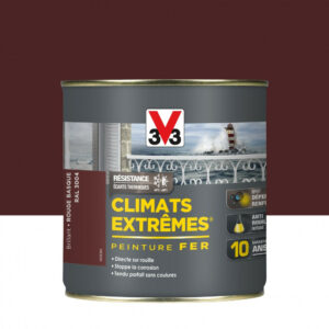 Peinture fer extérieur Climats extrêmes® V33 rouge basque brillant 0.5 l