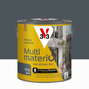 Peinture multimateriaux exterieure Multimaterio V33 anthracite satine 2 l