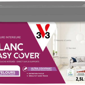 Peinture mur, plafond, boiserie blanc velours V33 Easy cover® 2.5L