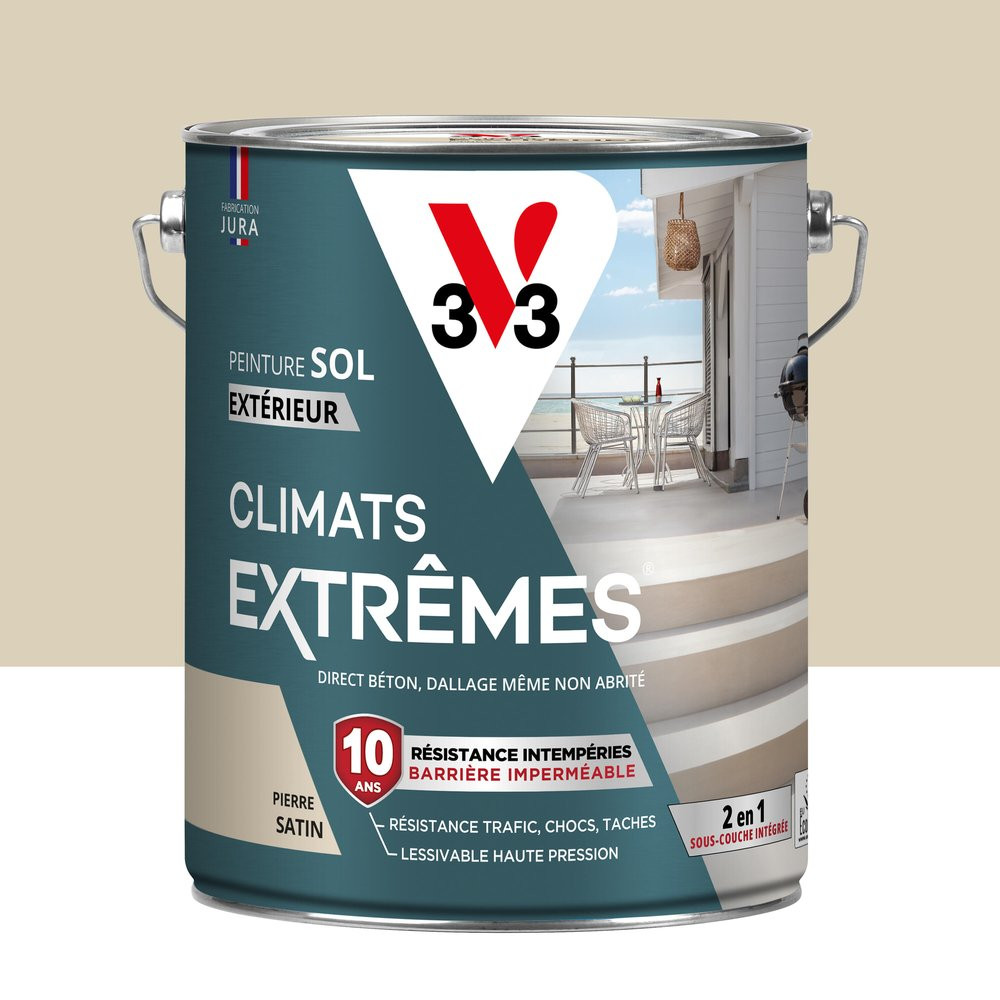 Peinture sol Climats extrêmes V33, pierre satiné, 5L