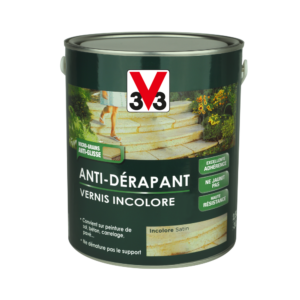 Vernis antidérapant sol extérieur / intérieur V33 incolore satiné 2.5 l