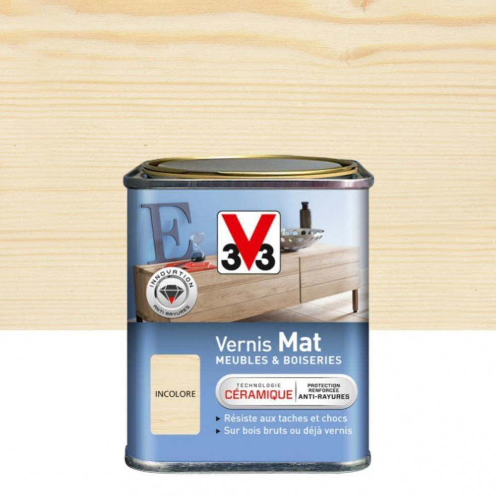 Vernis meuble et objet V33, incolore mat, 0.25l