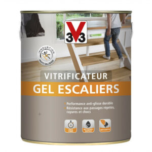 Vitrificateur gel escalier V33, incolore mat, 2.5 l