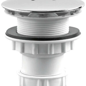 Bonde pour receveur de douche capot en metal chromé, VALENTIN, diam. 60 mm