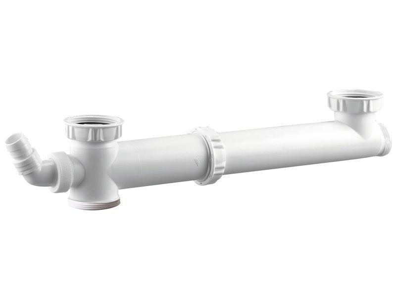 Tubulure évier 2 cuves, entraxe réglable 160/360 mm, 1 prise VALENTIN