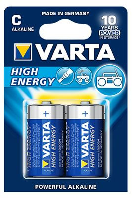 Carte de 2 piles HIGH ENERGY - 1,5 V LR14 / C
