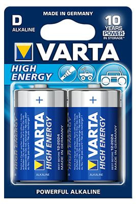 Carte de 2 piles HIGH ENERGY - 1,5 V LR20 / D