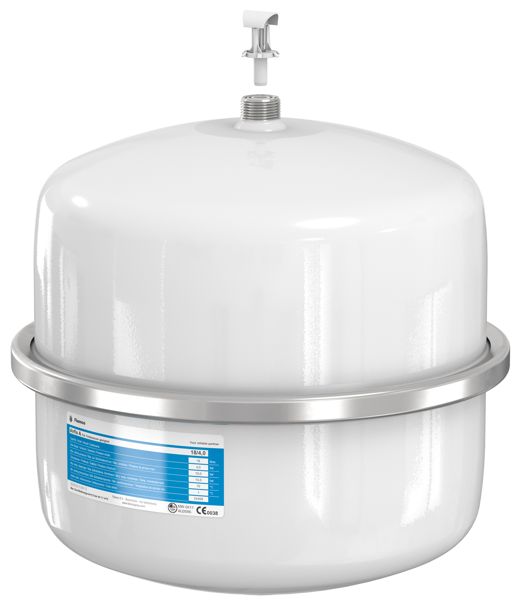 Vases d'expansion à membrane A18 4 bars pour eau potable FLAMCO 24459