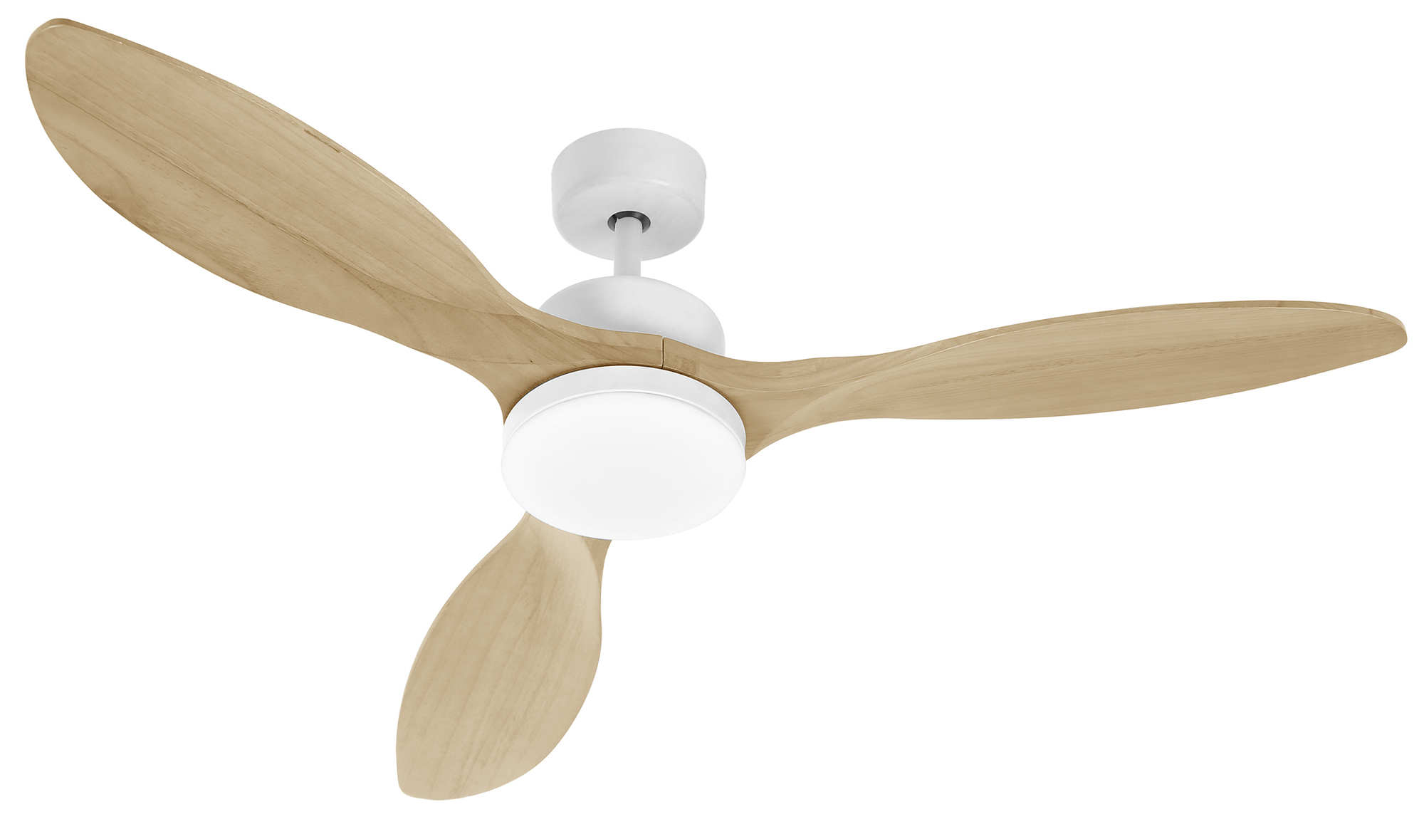 Ventilateur de plafond 55 W 132 cm blanc et bois FARELEK 112440