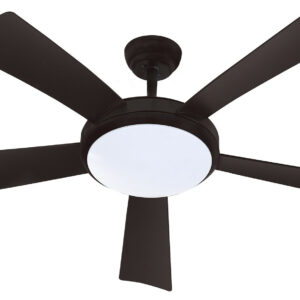 Ventilateur de plafond RÉTRO INDUS WALLIS 38W 132cm noir FARELEK 112433