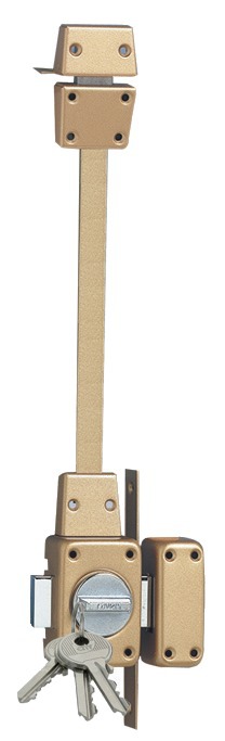 Verrou 2 points en applique Zenith 1520 à bouton cylindre de 45 mm droit ISEO 15200451.5